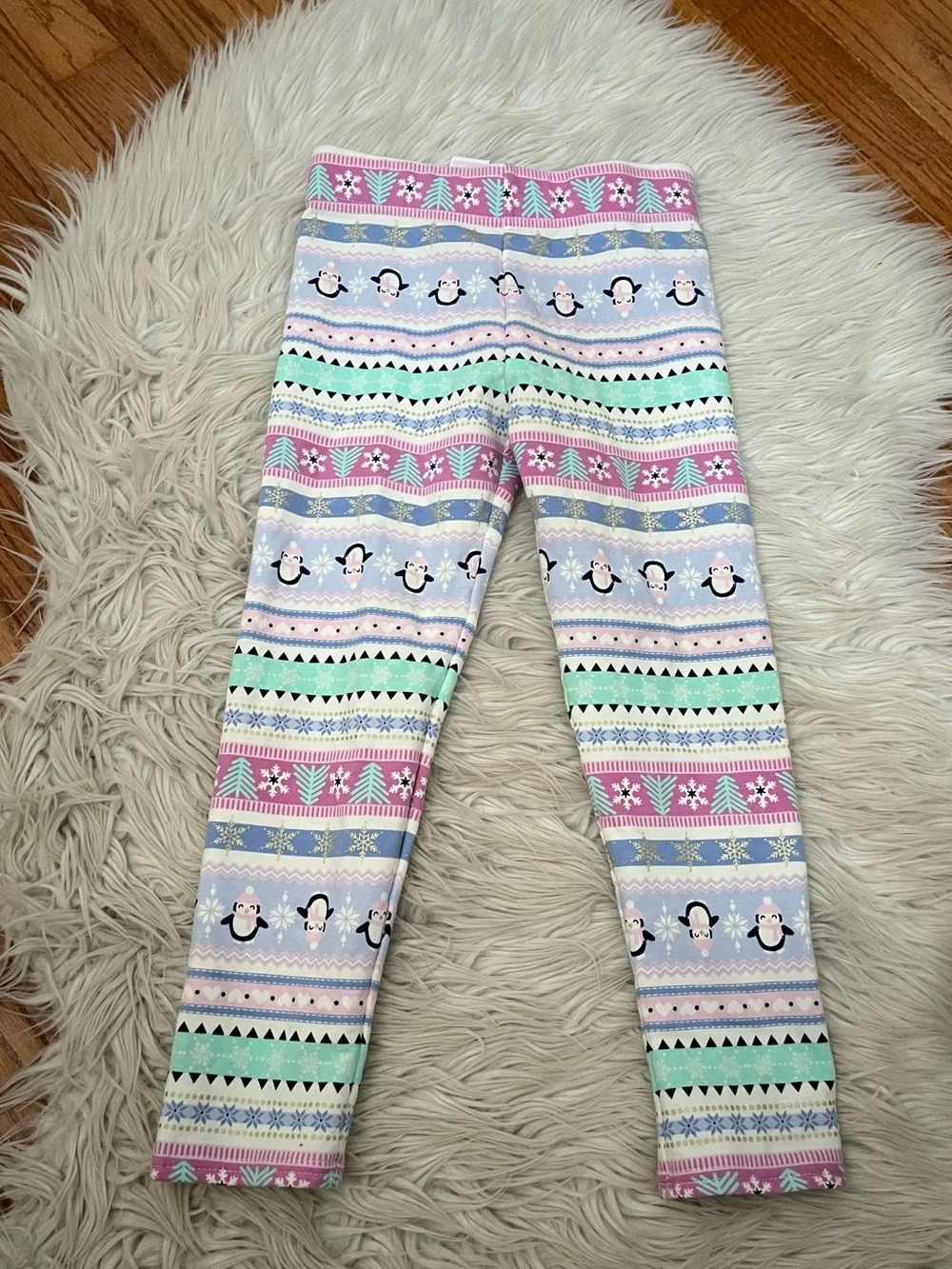 {Isaac Mizrahi} Plush Penguin Sweatshirt with Matching Fleece Lined Leggings